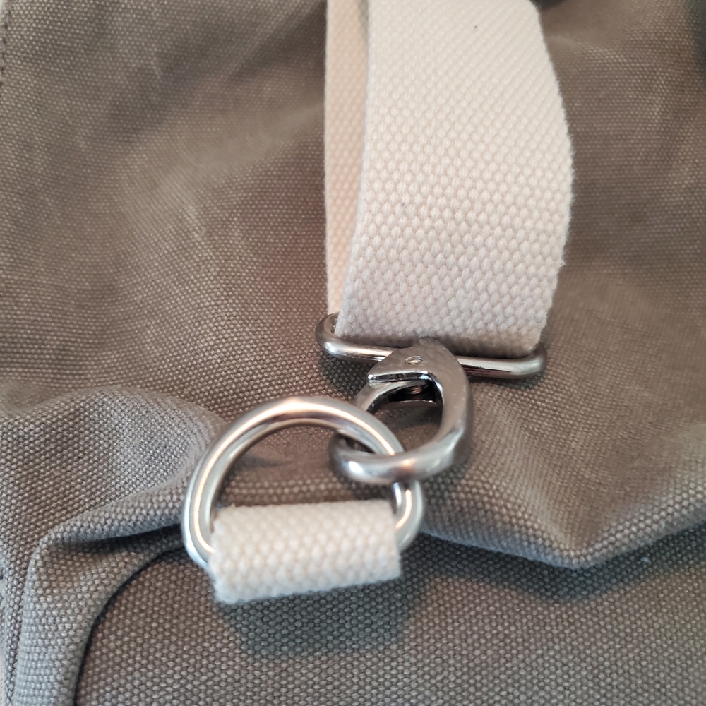 Canvas Backpack with Patterned Pocket - image 6